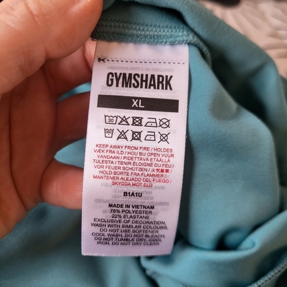 EUC Gymshark Training Cropped High-Waist Legging Capri Teal Women Xlarge - Picture 10 of 15